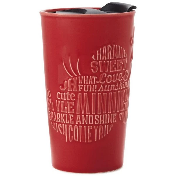Hallmark Disney Minnie Mouse Words Silhouette Travel Mug 1 Hallmark Disney Minnie Mouse Words Silhouette Travel Mug