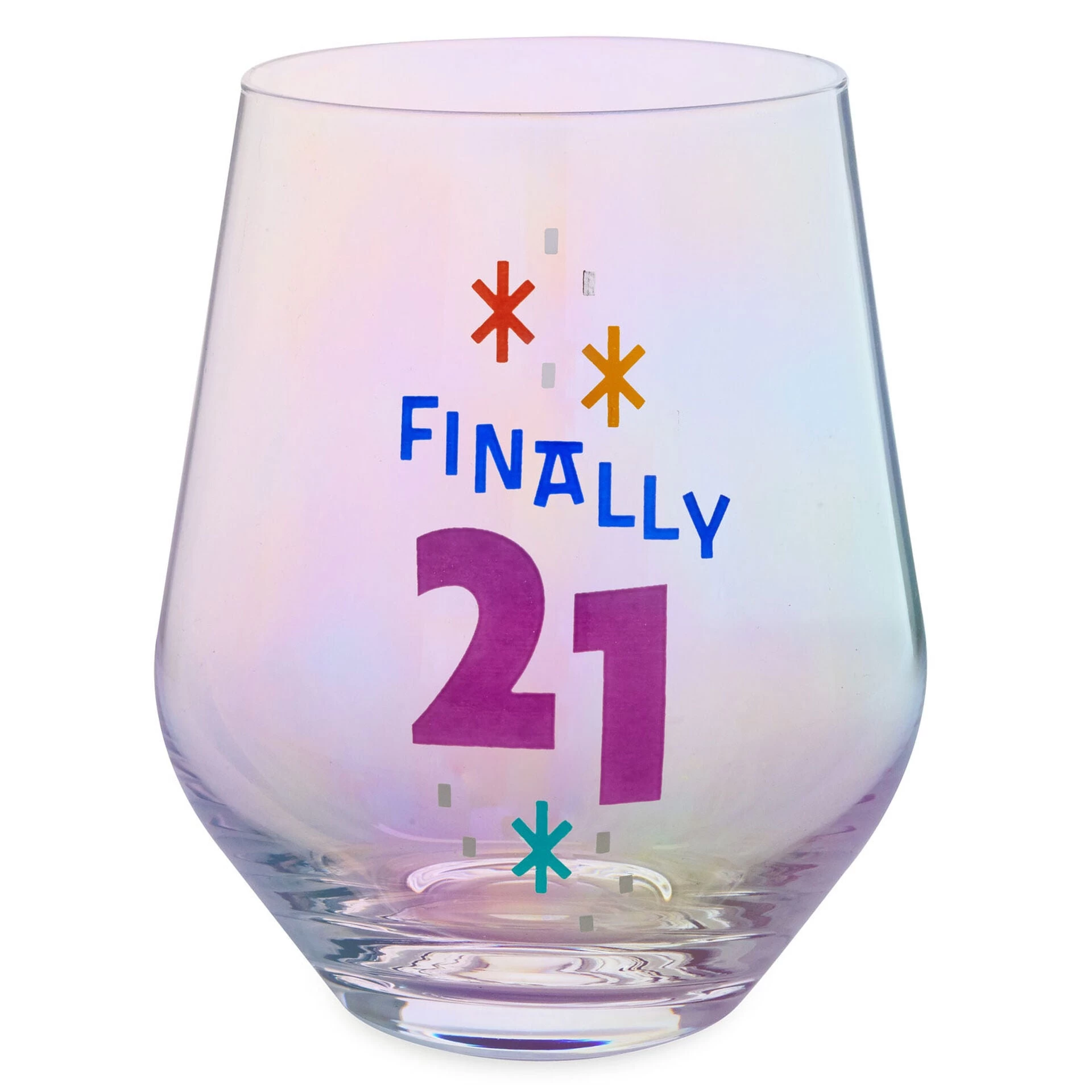 Hallmark Finally 21 Stemless Wine Glass, 16 Oz. 1 Hallmark Finally 21 Stemless Wine Glass, 16 Oz.
