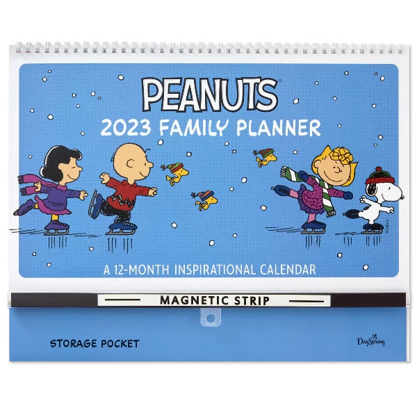 Hallmark Peanuts® Inspirational Scripture 2023 Family Planner Wall Calendar With Stickers, 12-Month 1 Hallmark Peanuts® Inspirational Scripture 2023 Family Planner Wall Calendar With Stickers, 12-Month