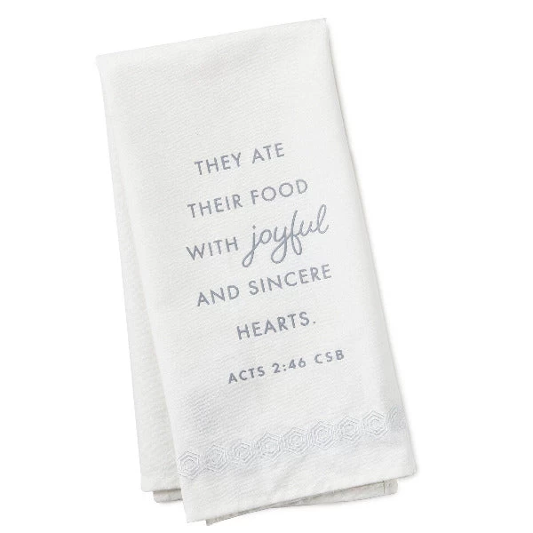 Hallmark DaySpring Candace Cameron Bure Joyful Hearts Tea Towel 1 Hallmark DaySpring Candace Cameron Bure Joyful Hearts Tea Towel