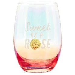 Hallmark Rose The Golden Girls Stemless Wine Glass, 16 Oz.