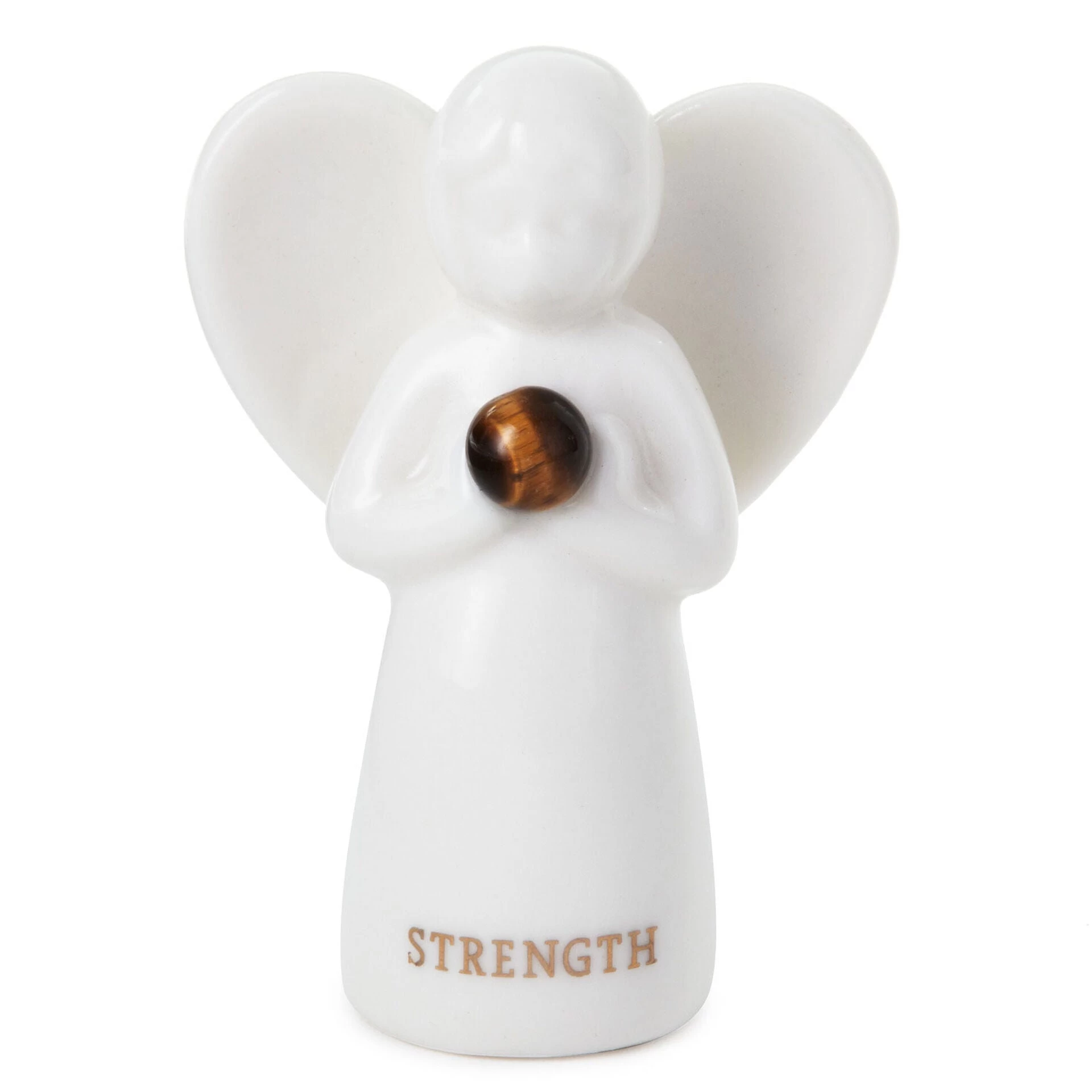 Hallmark Tiger Eye Angel Of Strength Mini Angel Figurine, 2" 1 Hallmark Tiger Eye Angel Of Strength Mini Angel Figurine, 2"