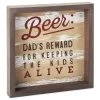 Beer Is Dad's Reward Framed Quote Sign, 7.75x7.75