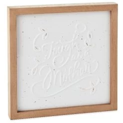 Hallmark Tough As A Mother Wood And Ceramic Embossed Quote Sign