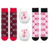 Hallmark Wine Night Valentine's Day Socks And Wine Glasses, Set Of 4