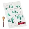 Hallmark Red Truck Christmas Tea Towel And Wooden Spoon, Set Of 2