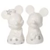 Hallmark Disney Mickey And Minnie White And Silver Salt And Pepper Shakers, Set Of 2