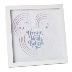 Hallmark Disney 100 Years Of Wonder Dream Wish Believe Framed Art, 10.5x10.5