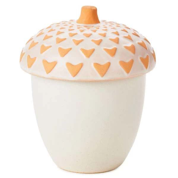 Hallmark Acorn Teakwood Ceramic Candle, 8 Oz. 1 Hallmark Acorn Teakwood Ceramic Candle, 8 Oz.