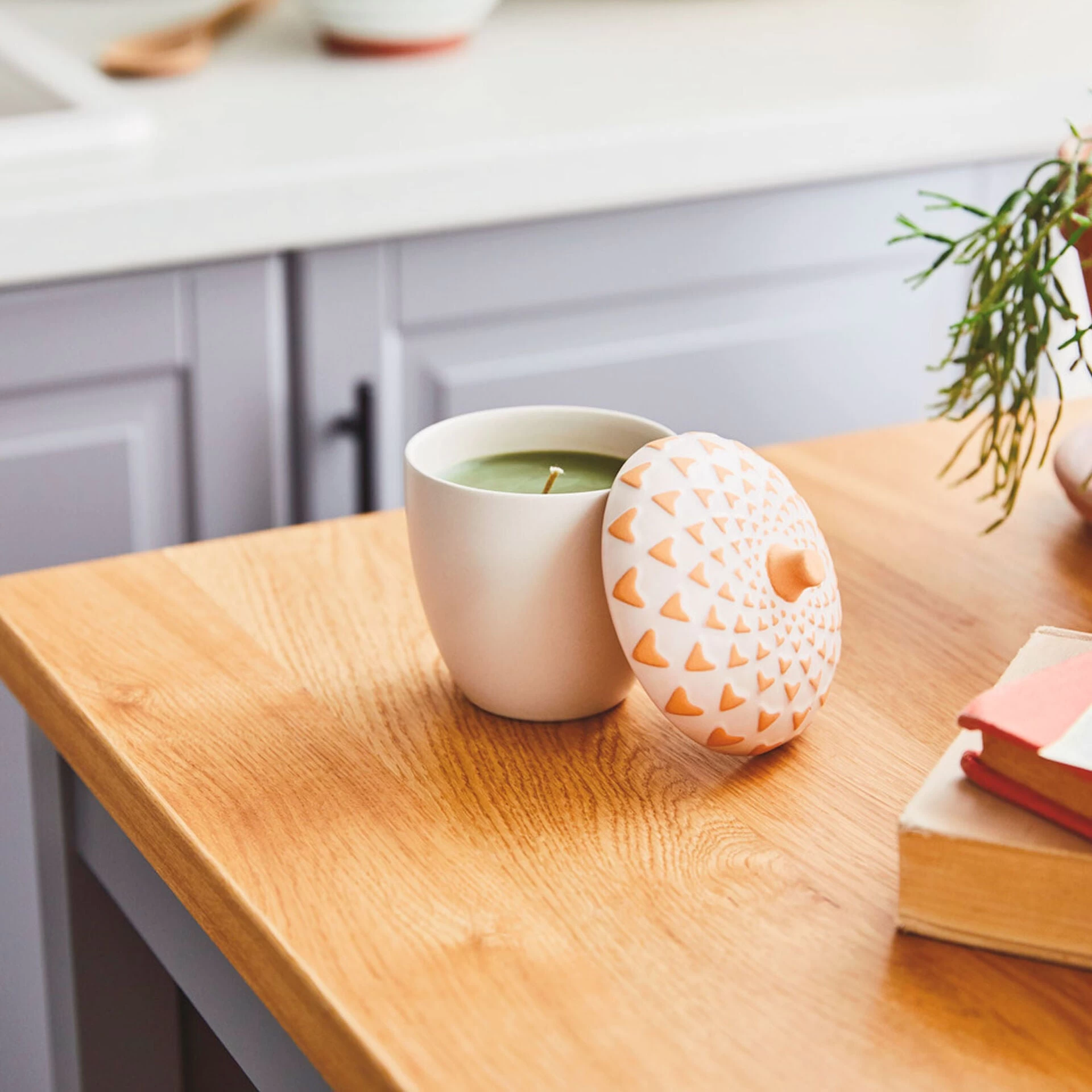 Hallmark Acorn Teakwood Ceramic Candle, 8 Oz. 2 Hallmark Acorn Teakwood Ceramic Candle, 8 Oz. - Image 2