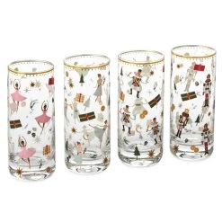 Hallmark Nutcracker Ballet Drinking Glasses, Set Of 4