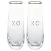 Hallmark XO Stemless Champagne Flutes, Set Of 2