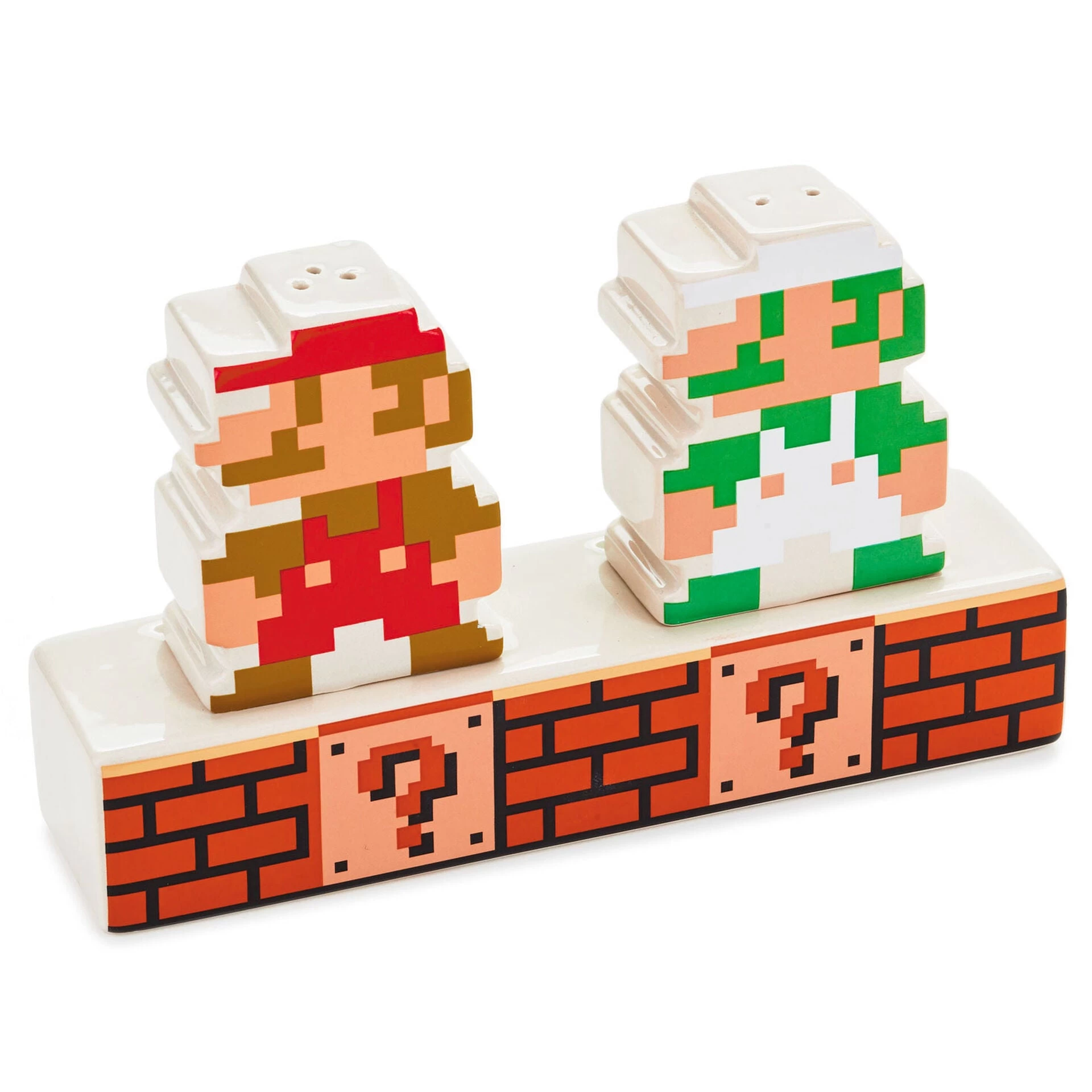 Hallmark Nintendo Super Mario Bros.® Mario And Luigi Salt And Pepper Shakers, Set Of 3 1 Hallmark Nintendo Super Mario Bros.® Mario And Luigi Salt And Pepper Shakers, Set Of 3