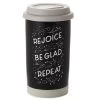 Hallmark Rejoice Repeat Ceramic Travel Mug 12 Oz.