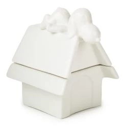 Hallmark Peanuts® Snoopy On Doghouse Stacking White Salt And Pepper Shakers, Set Of 2
