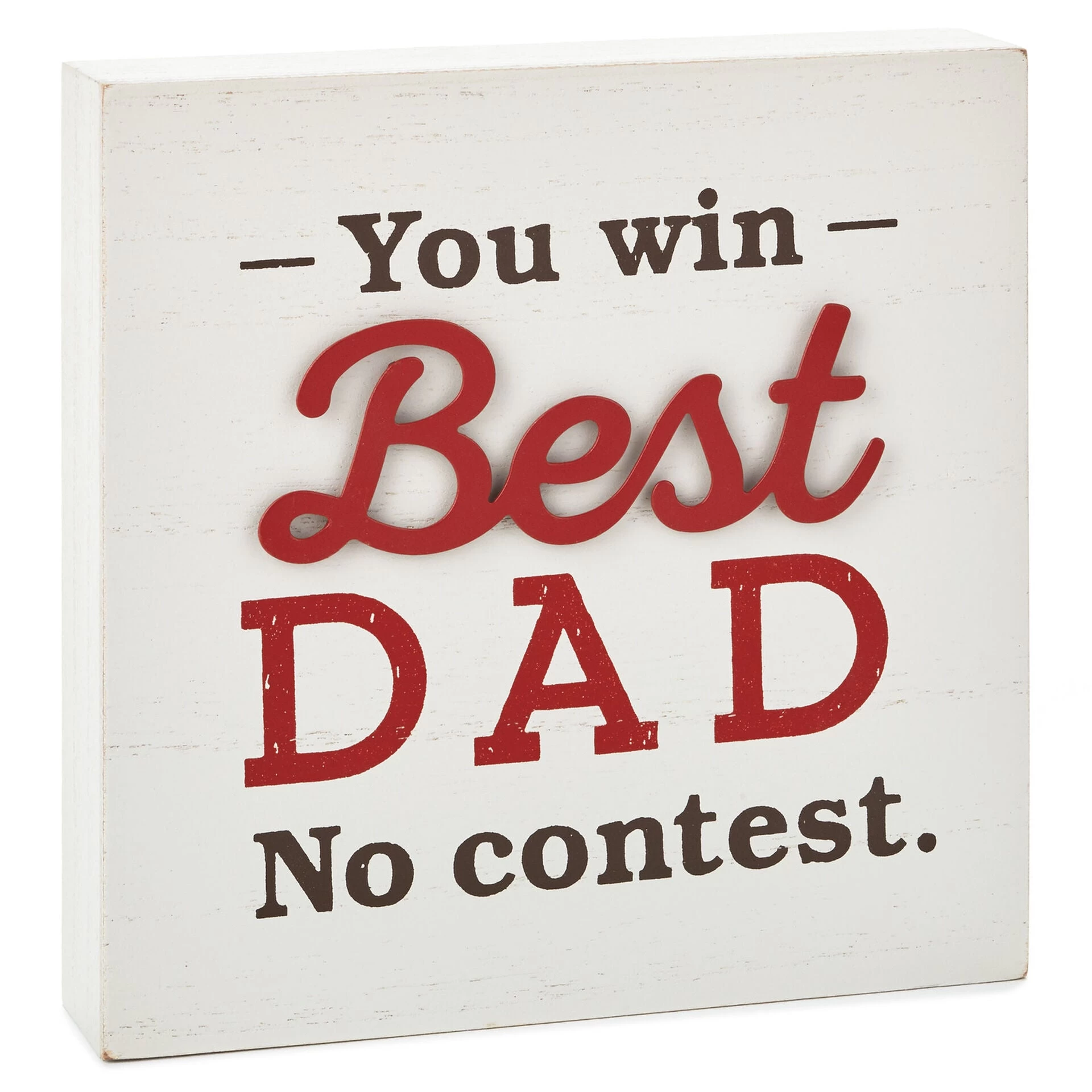 Hallmark You Win Best Dad Wood Quote Sign, 6x6 1 Hallmark You Win Best Dad Wood Quote Sign, 6x6